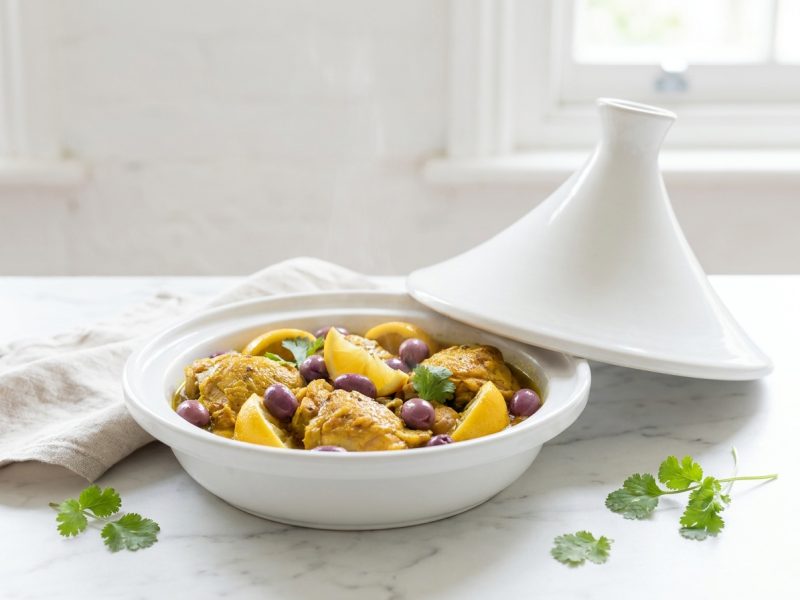Tajine de poulet au citron confit