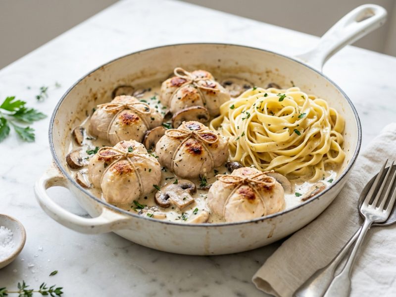 Paupiettes de volaille à la crème